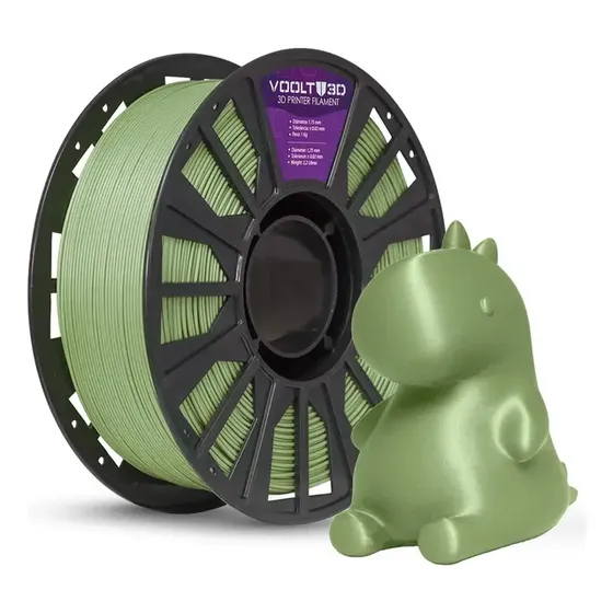 Filamento Pla Verde Oliva Musgo Velvet 1Kg Voolt3D Aveludado Produto Brasileiro Peças…