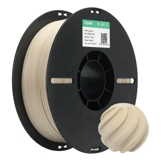 Filamento Pla Basic Esun High Speed - Basic Series - 1kg Branco Osso