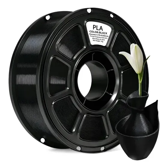 Filamento Pla 1,75mm 1kg Para Impressora 3d Branco Ou Preto