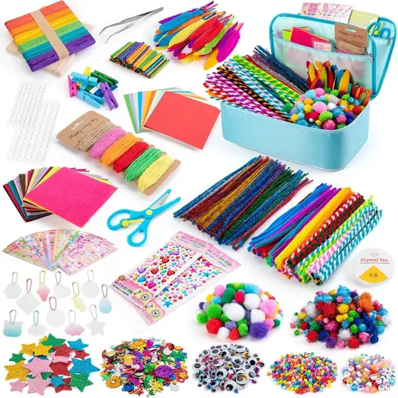 Sundaymot Arts And Crafts Supplies For Kids, 2000+pcs Diy