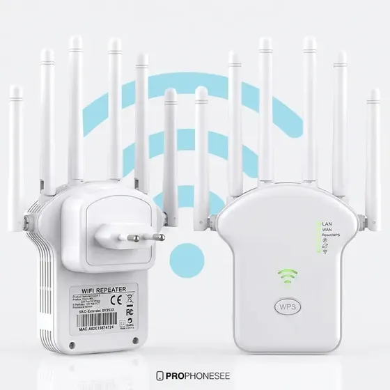 Repetidor Wifi Sinal Internet Ponto De Acesso Roteador Gigabit Banda Dupla 6 Antenas Uso…