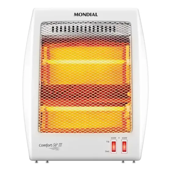 Aquecedor Quartzo Comfort Air III Mondial Branco 900W A-16