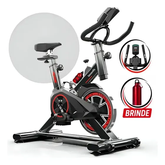 Bicicleta Ergométrica Bike Spinning 6kg Sensação Inércia Fitness Preto E Vermelho…