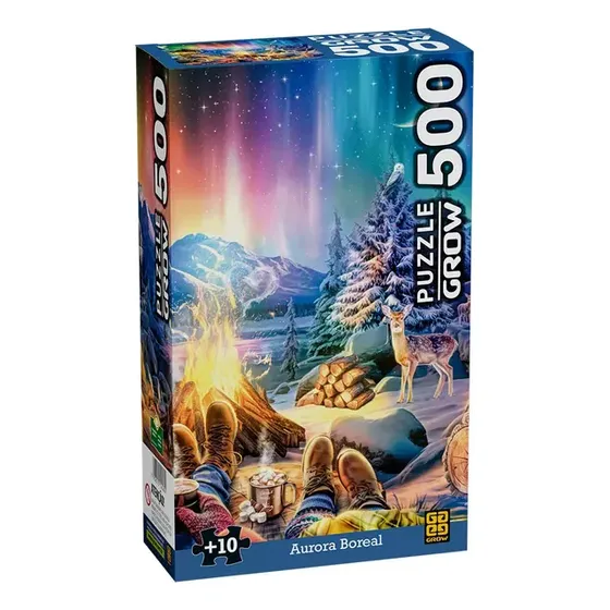 Quebra-cabeça 500 peças Aurora Boreal Grow