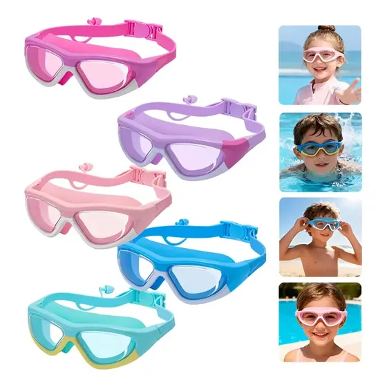 Óculos De Natação Infantil Piscina Praia Protetor De Ouvido