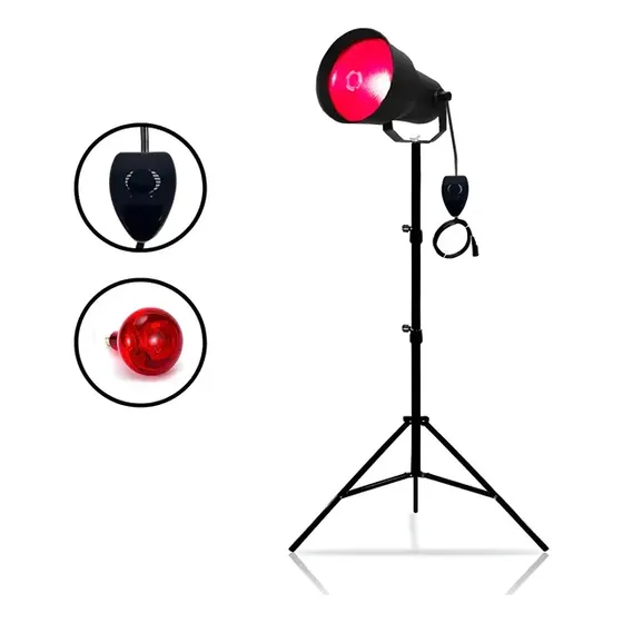 Suporte Fisioterapia Lâmpada Infravermelho 250w Com Dimmer
