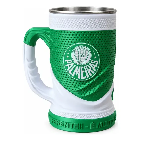 Caneca Térmica Alumínio Palmeiras Verdão Personalizada 500ml Verde Palmeiras