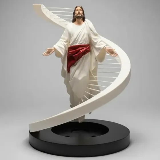 Jesus Ressuscitado 15cm Cordas Suspensa Decoraçao Religiao Branco