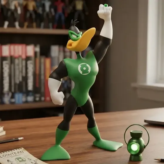 Patolino Lanterna Verde 45cm Impressao 3d Coleçao Dc Comics